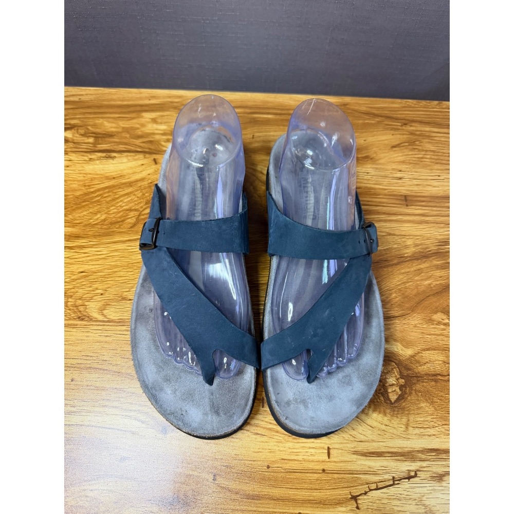 Mephisto Women's Helen Navy Blue Nubuck Leather Cork Footbed Sandals Size US 11 - Picture 4 of 10